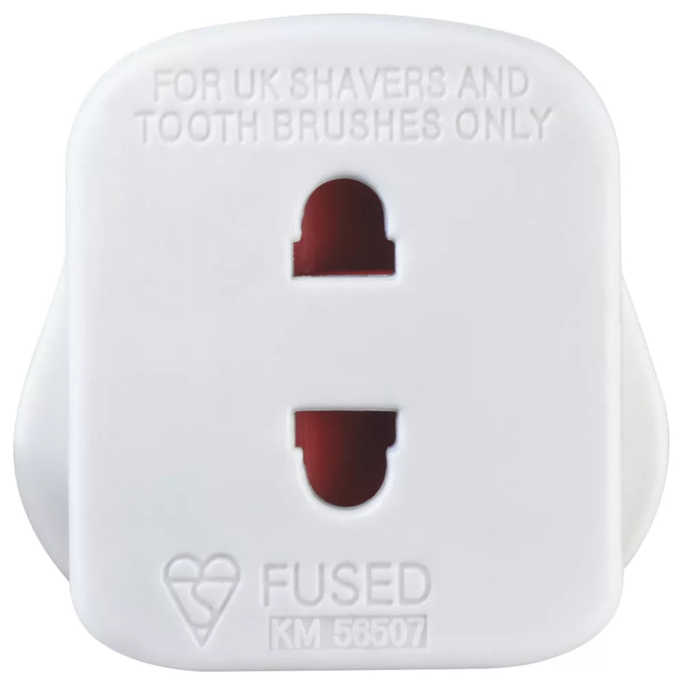 MASTERPLUG 3-PIN FUSED SHAVER ADAPTOR - MonkeyTools