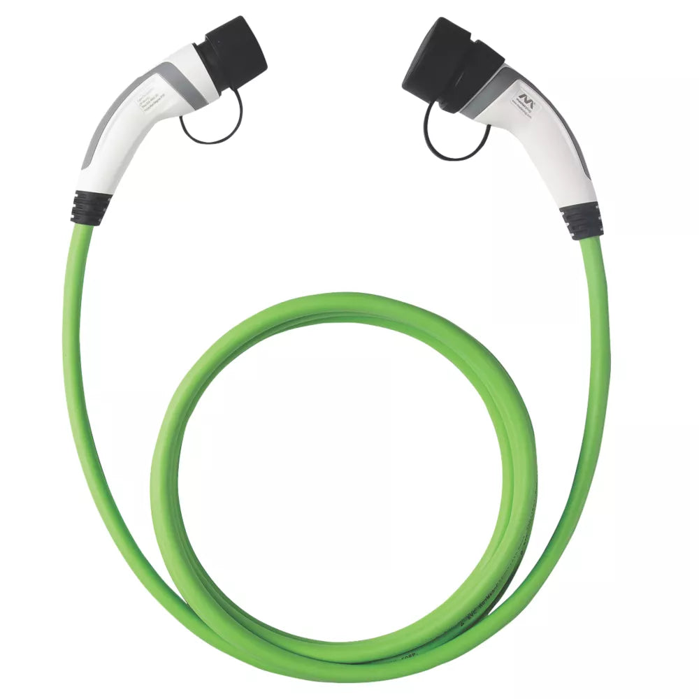 MASTERPLUG 32A 22KW 3-PHASE MODE 3 TYPE 2 PLUG EV CHARGING CABLE 5M - MonkeyTools