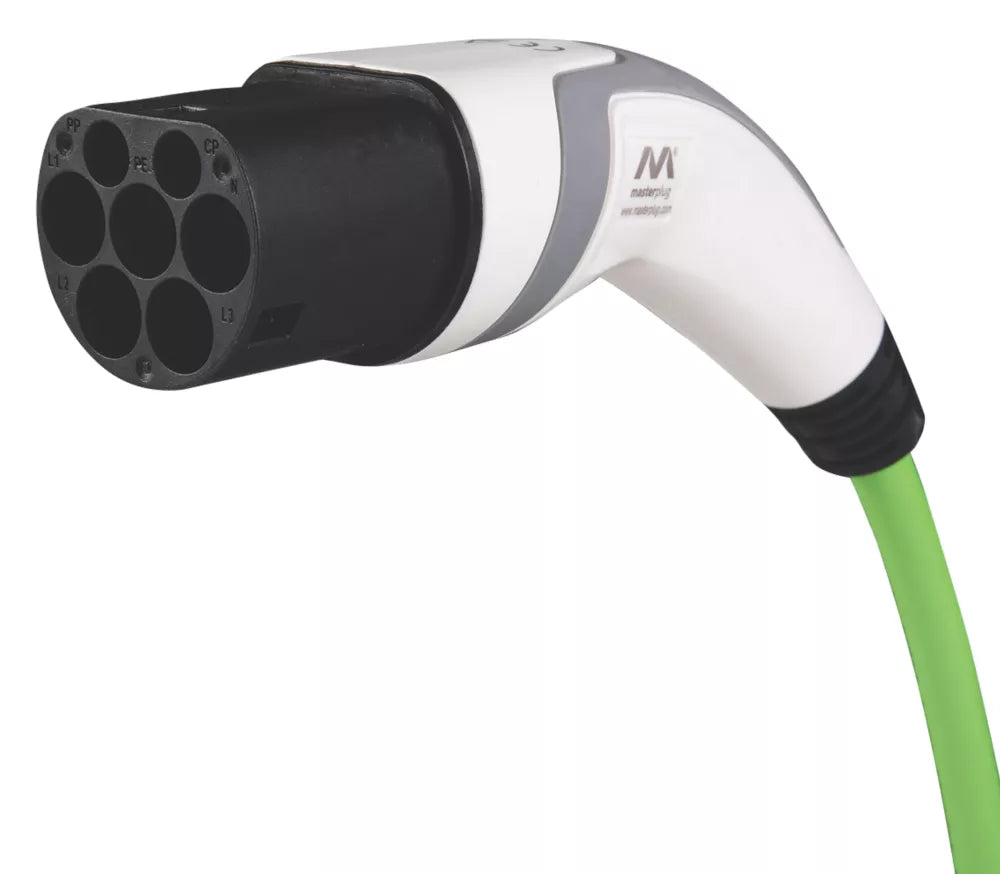 MASTERPLUG 32A 7KW MODE 3 TYPE 2 PLUG EV CHARGING CABLE 5M - MonkeyTools