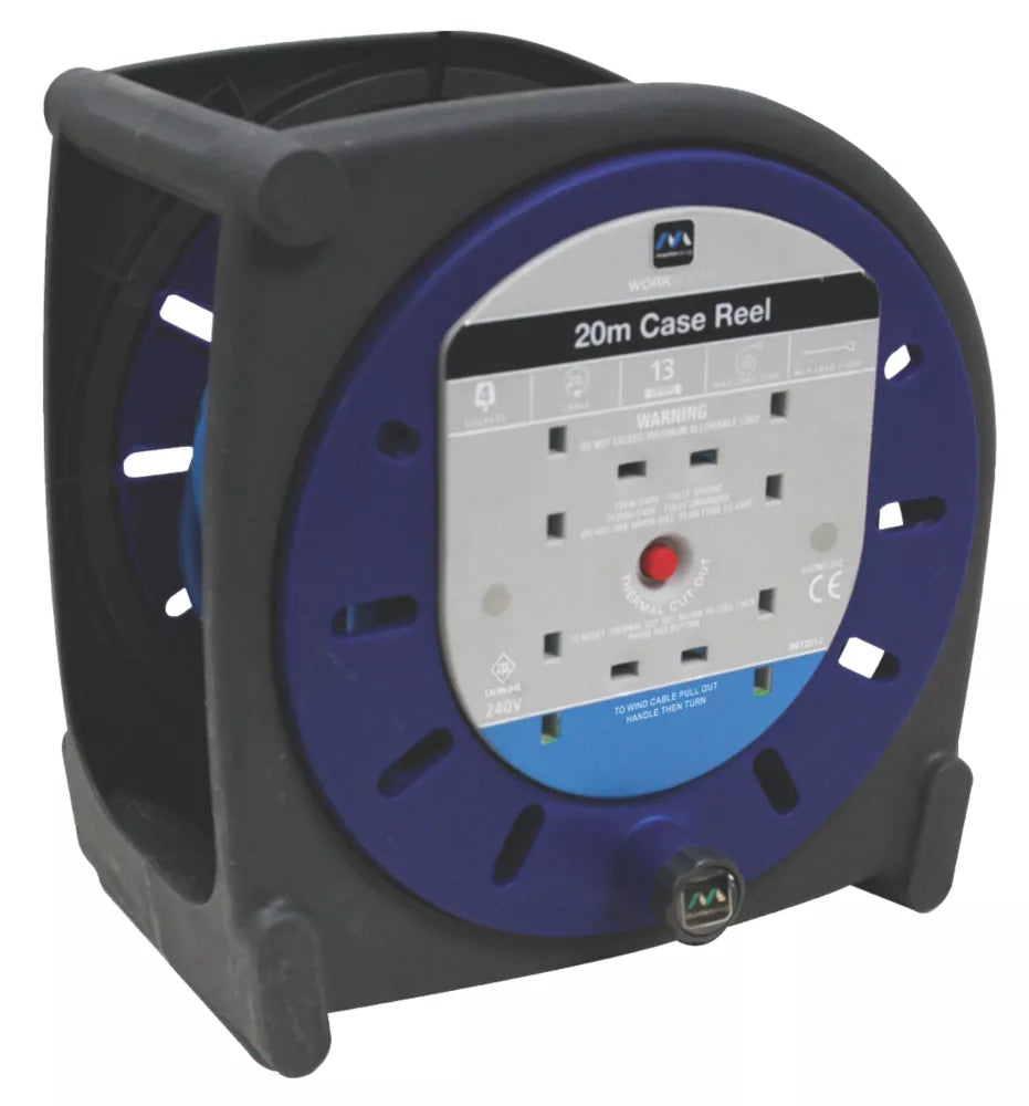 MASTERPLUG HBT2013BQ/4-XD 13A 4-GANG 20M CABLE REEL 240V - MonkeyTools