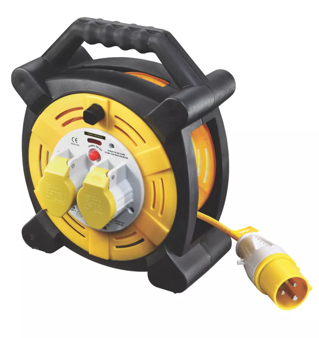 MASTERPLUG LVHLT2516/2-XD 16A 2-GANG 25M CABLE REEL 110V - MonkeyTools