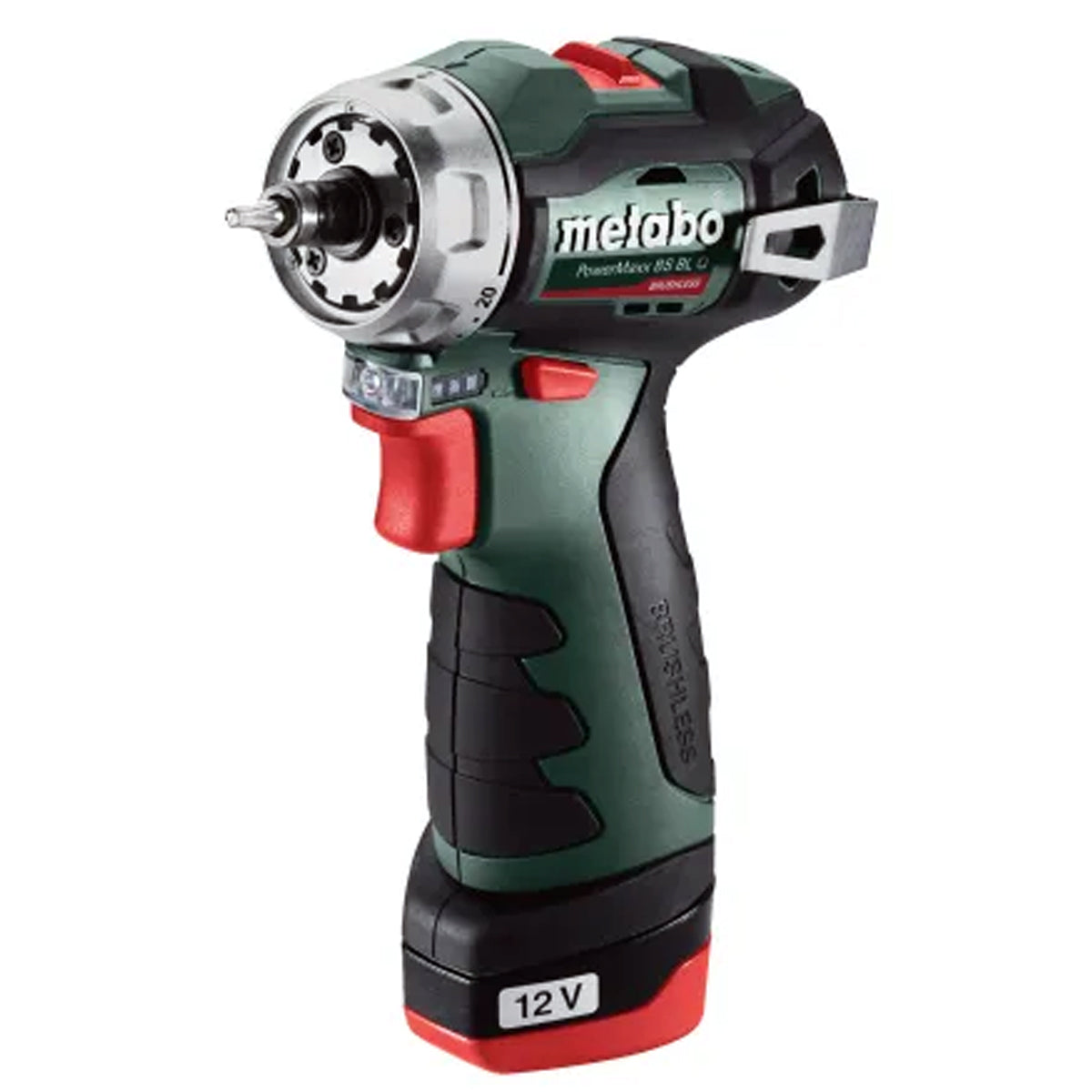 Metabo 12V PowerMaxx BS BL Q Brushless Drill/Screwdriver With 2 x 2.0Ah Batteries Charger In Case 601749590 - MonkeyTools