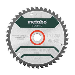 METABO 628026000 PRECISION CUT WOOD - CLASSIC 165MM X 20MM CIRCULAR SAW BLADE 42T