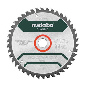 METABO 628026000 PRECISION CUT WOOD - CLASSIC 165MM X 20MM CIRCULAR SAW BLADE 42T - MonkeyTools
