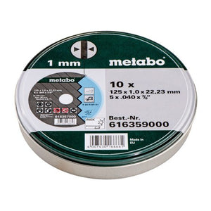 METABO CUTTING DISCS SP 125 X 1.0 X 22.23MM INOX TF 41 X10 PCS 616359000 - MonkeyTools
