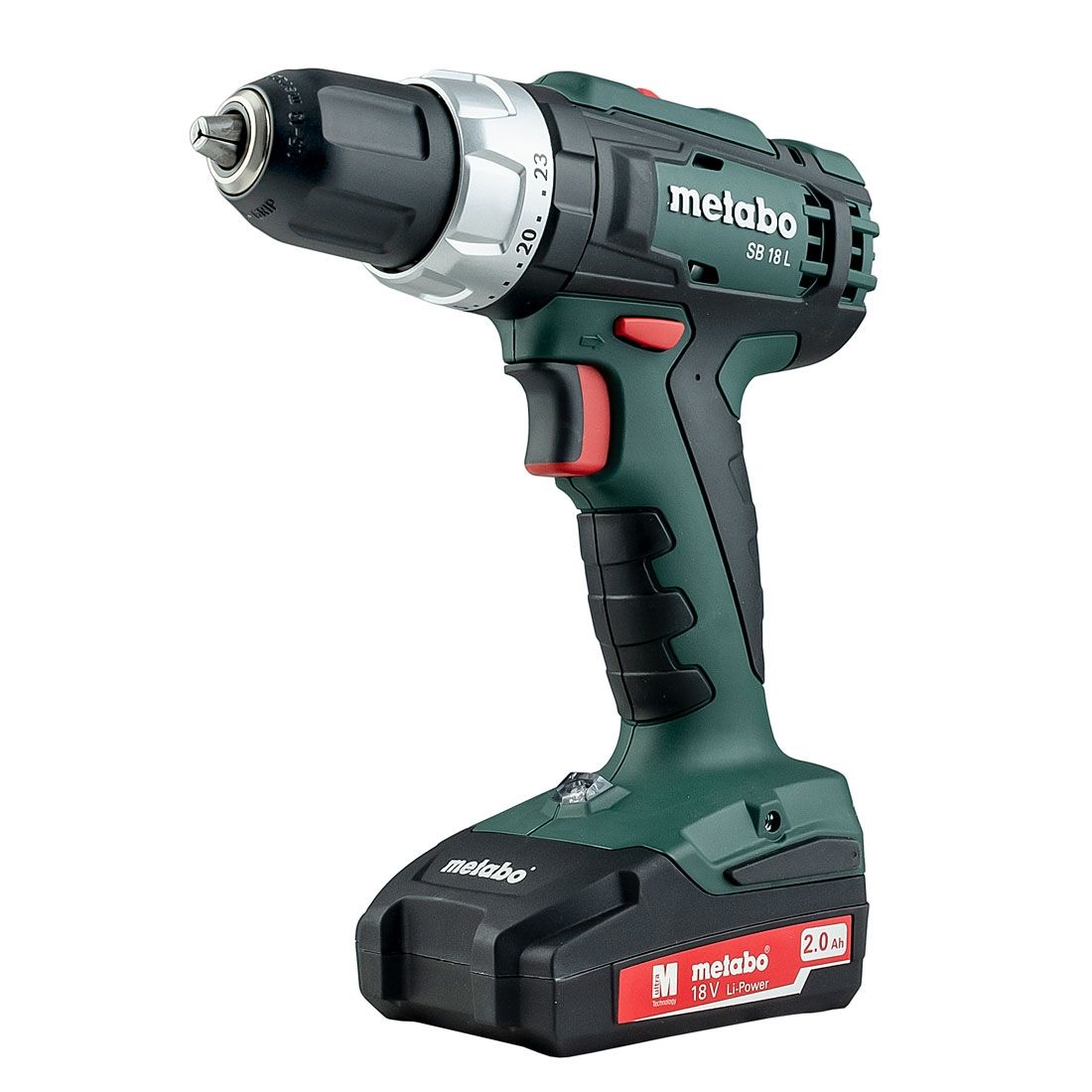 METABO SB 18 L 18V CORDLESS COMBI DRILL INC 2X 2.0AH BATTS 602317580 - MonkeyTools