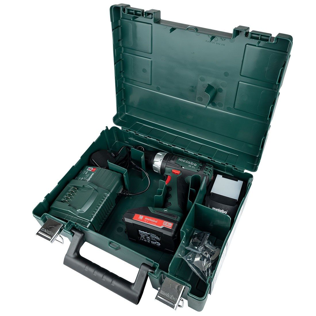METABO SB 18 L 18V CORDLESS COMBI DRILL INC 2X 2.0AH BATTS 602317580 - MonkeyTools