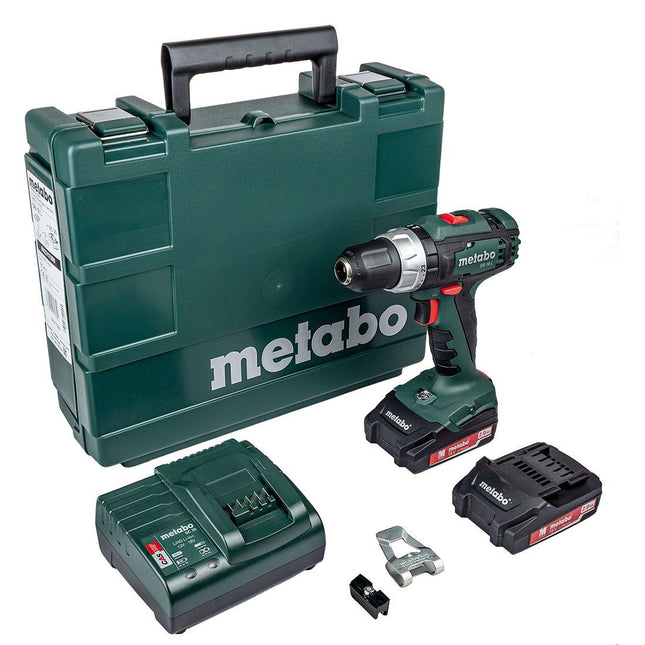 METABO SB 18 L 18V CORDLESS COMBI DRILL INC 2X 2.0AH BATTS 602317580 - MonkeyTools