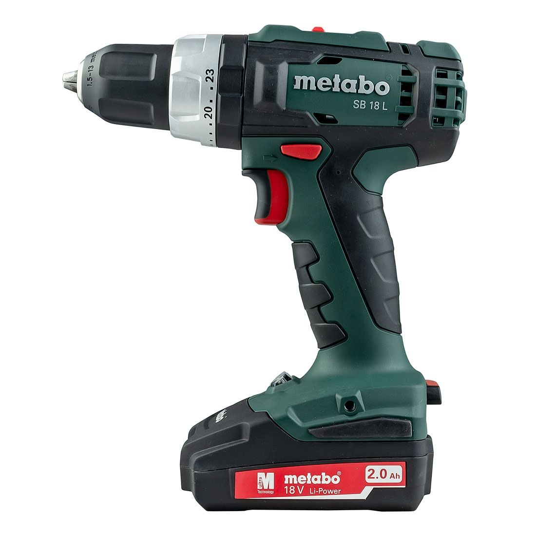 METABO SB 18 L 18V CORDLESS COMBI DRILL INC 2X 2.0AH BATTS 602317580 - MonkeyTools