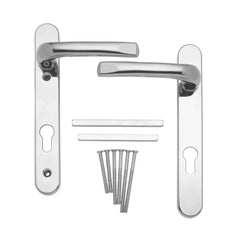 MILA PROLINEA DOOR HANDLE PAIR POLISHED CHROME