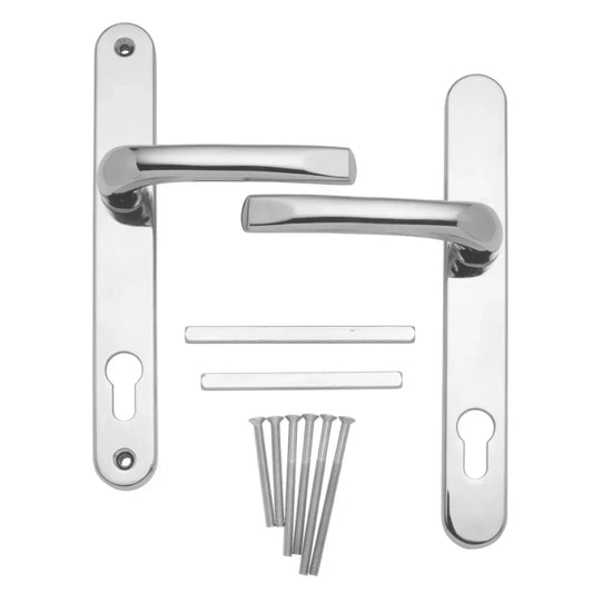 MILA PROLINEA LEVER DOOR HANDLES TYPE B PAIR POLISHED CHROME - MonkeyTools