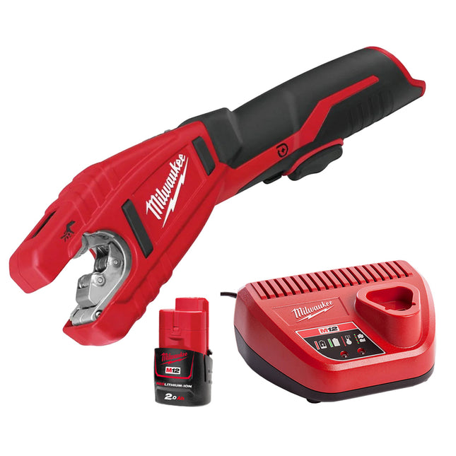Milwaukee C12PC-0 12V Compact Pipe Cutter with 1 x 2.0Ah Battery & Charger - MonkeyTools