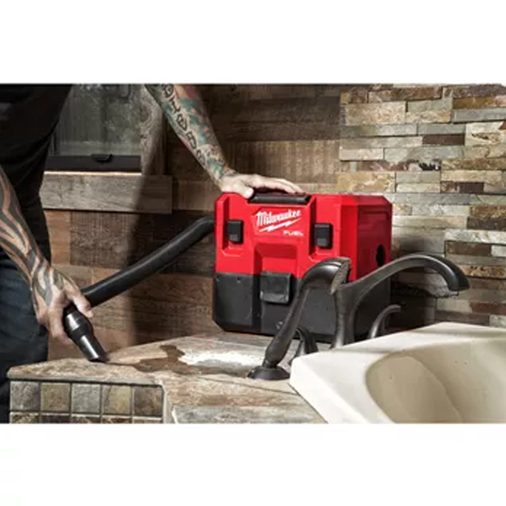Milwaukee M12 FVCL-0 12V FUEL Brushless Wet & Dry Vacuum with 1 x 2.0Ah Battery Charger - MonkeyTools