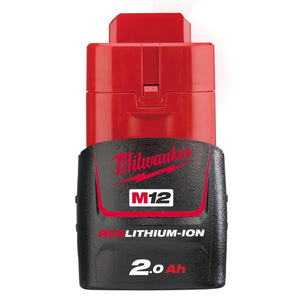 Milwaukee M12B2 12v 2.0Ah Red Lithium-Ion Battery 4932430064 - MonkeyTools