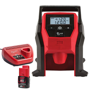 Milwaukee M12BI-0 M12 12V Compact Inflator with 1 x 2.0Ah Battery & Charger - MonkeyTools
