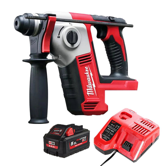 Milwaukee M18BH-0 18V SDS 2 Mode Hammer Drill with 1 x 5.5Ah Battery & Charger - MonkeyTools