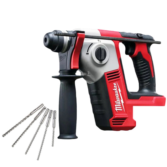 Milwaukee M18BH-0 18V SDS 2 Mode Hammer Drill with 5 Piece Drill Bit Set - MonkeyTools