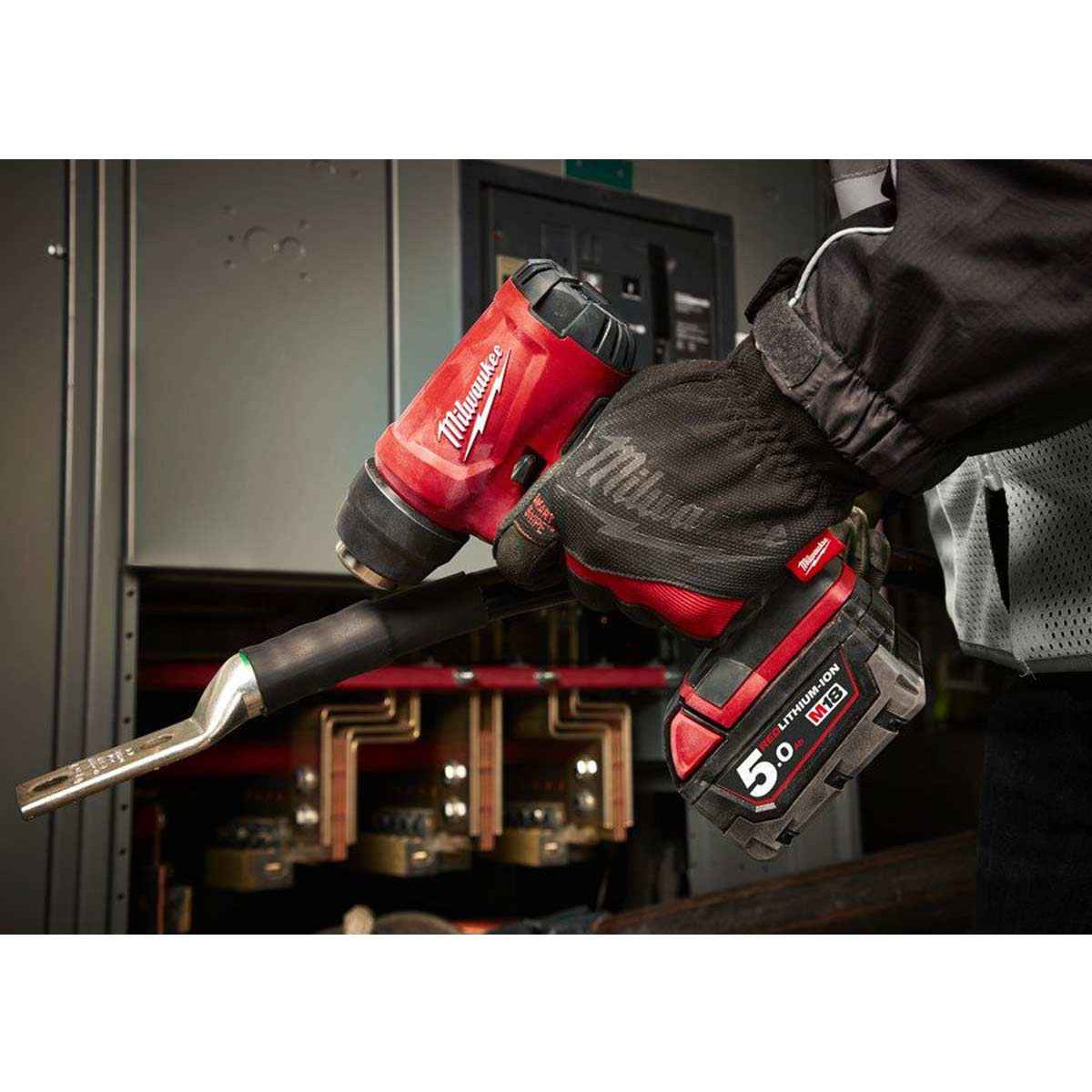Milwaukee M18BHG-0 18V Cordless Compact Heat Gun with 1 x 5.0Ah Battery & Fast Charger - MonkeyTools