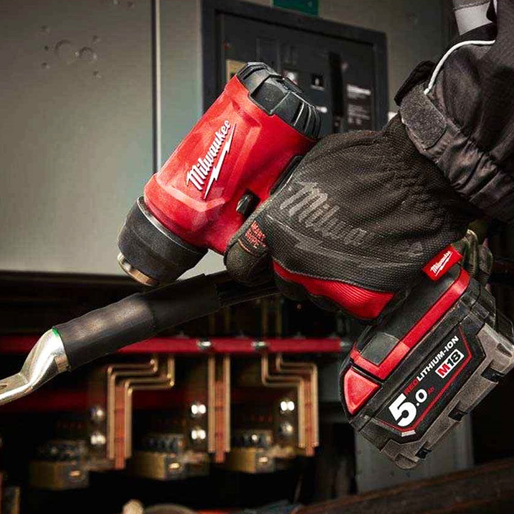 Milwaukee M18BHG-0 18V Cordless Compact Heat Gun with 1 x 5.5Ah Battery Charger & Bag - MonkeyTools