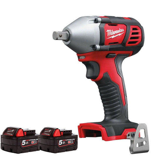 Milwaukee M18BIW12-0 18V 1/2" Impact Wrench with 2 x 5.0Ah Batteries - MonkeyTools