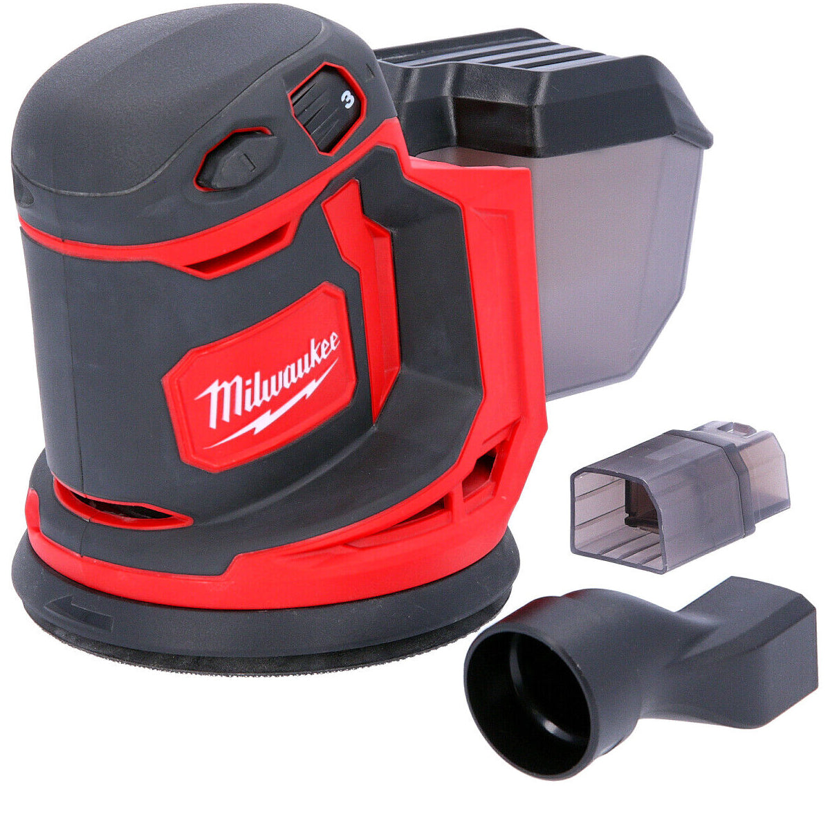 Milwaukee M18BOS125-0 18V 125mm Random Orbital Sander with 1 x 5.5Ah Battery Charger & Bag - MonkeyTools