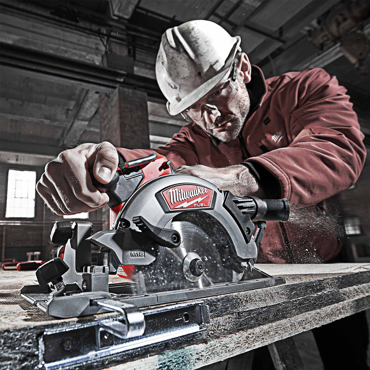 Milwaukee M18CCS55-0 18V Fuel Brushless 165mm Circular Saw with 2 x 5.0Ah Batteries M18B5 - MonkeyTools