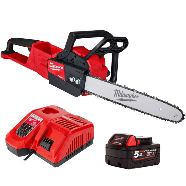 Milwaukee M18FCHS-0 18V Fuel Brushless Chainsaw with 1 x 5.0Ah Battery & Charger - MonkeyTools