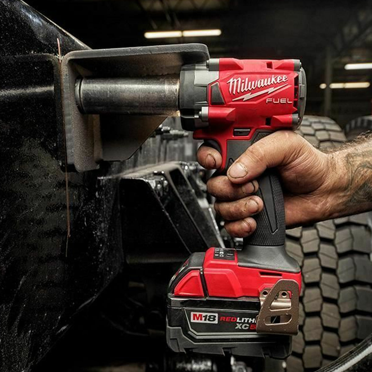 Milwaukee M18FIW2F38-0X 18V Fuel Brushless 3/8" Friction Ring Impact Wrench with 1 x 5.0Ah Battery - MonkeyTools