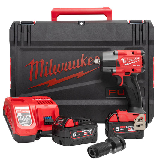 Milwaukee M18FMTIW2F12-502X 18V Fuel Brushless 1/2" Impact Wrench with Accessories Set - MonkeyTools
