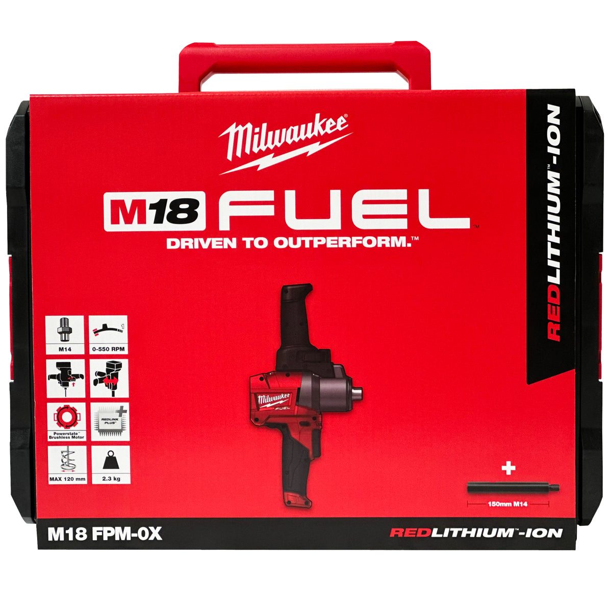 Milwaukee M18FPM-0X 18V FUEL Brushless Paddle Mixer Body with Case 4933459719 - MonkeyTools