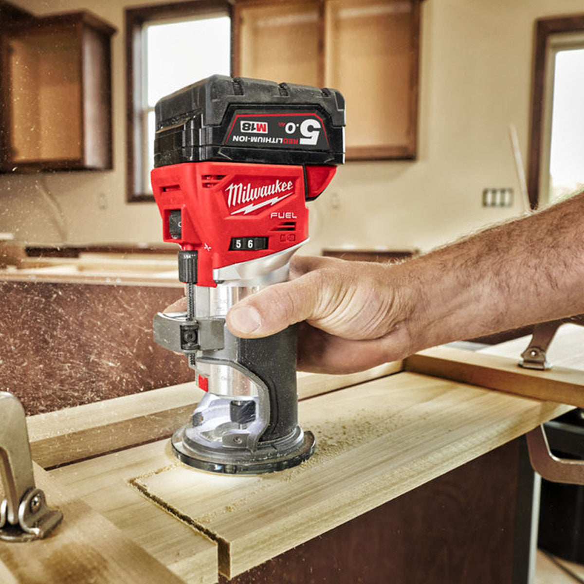 Milwaukee M18FTR-0X M18 18V Brushless FUEL Laminate Trimmer Router Body in Case 4933471604 - MonkeyTools