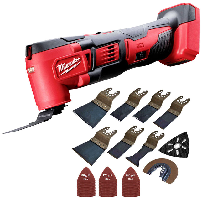 Milwaukee M18BMT-0 M18 18V Compact Multi Tool Body with 39 Piece Accessories Set - MonkeyTools