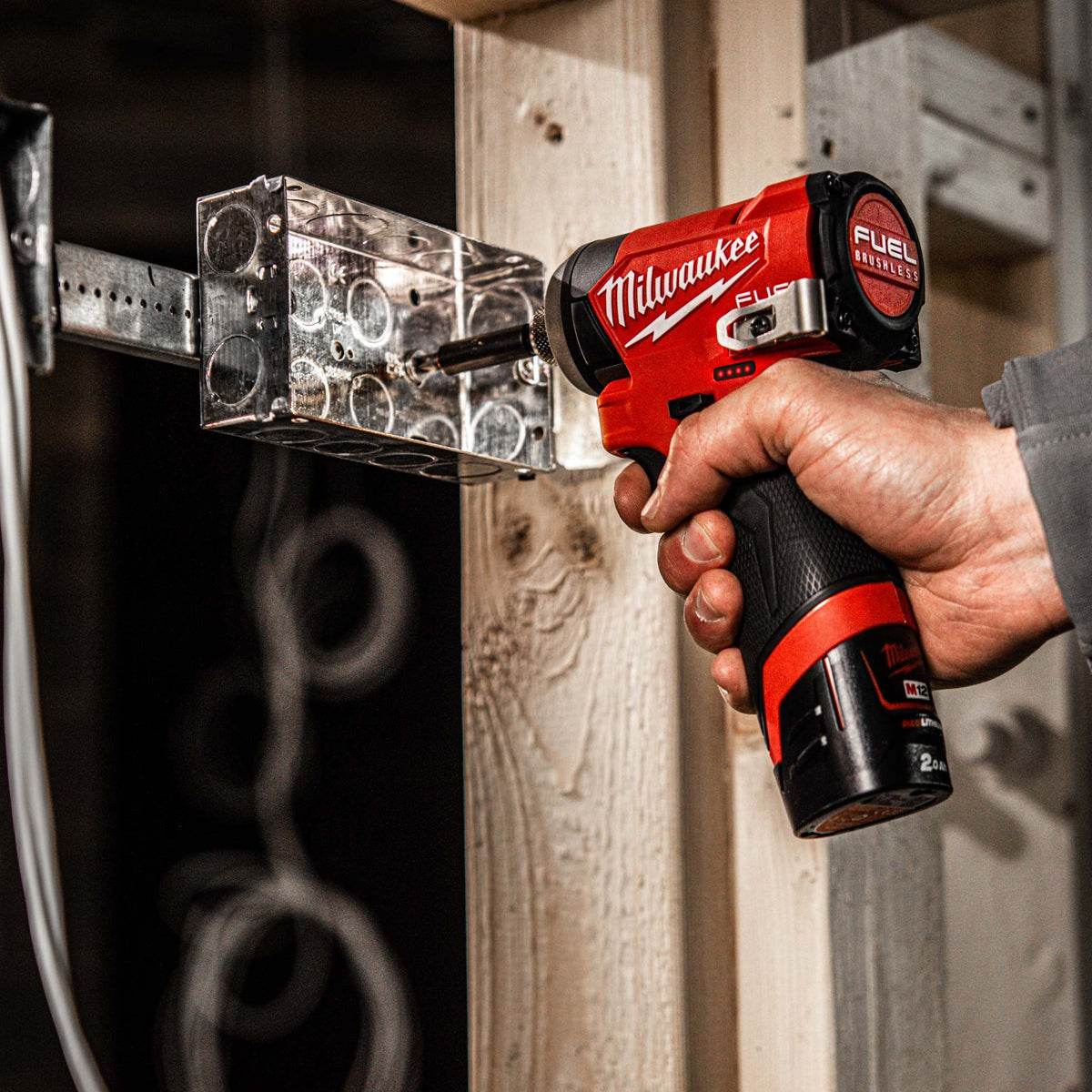 Milwaukee 12V Twin Pack Brushless Impact Driver + Combi Drill with 2 x 2.0Ah Battery & Charger - MonkeyTools
