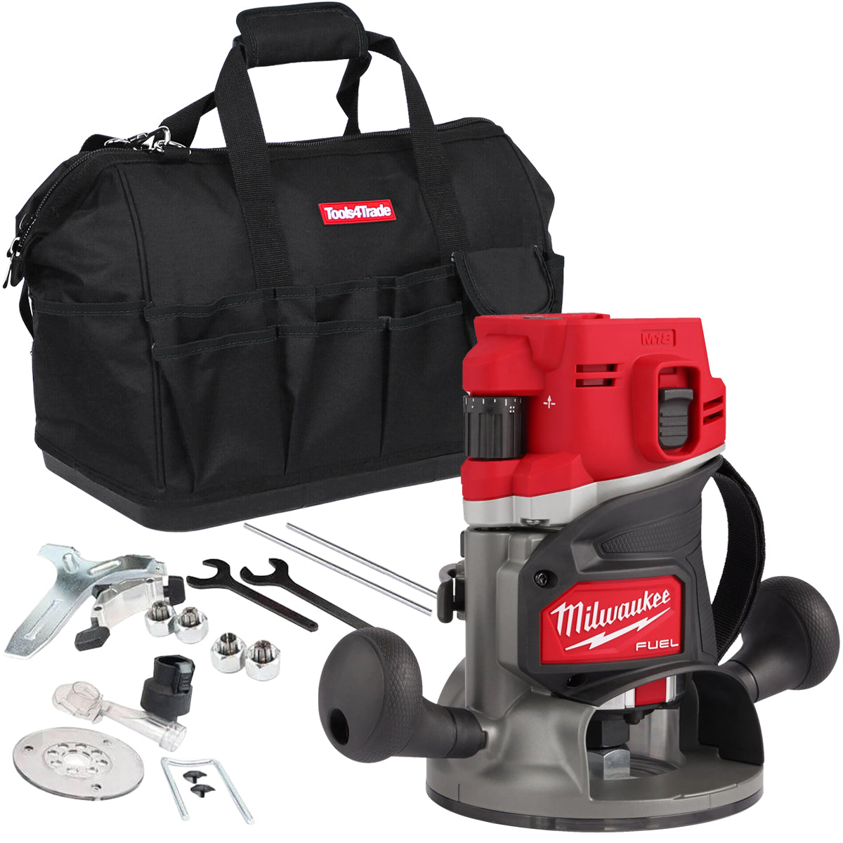 Milwaukee 18V M18FR12-0 FUEL Brushless 1/2" Router Cutter with Bag - MonkeyTools