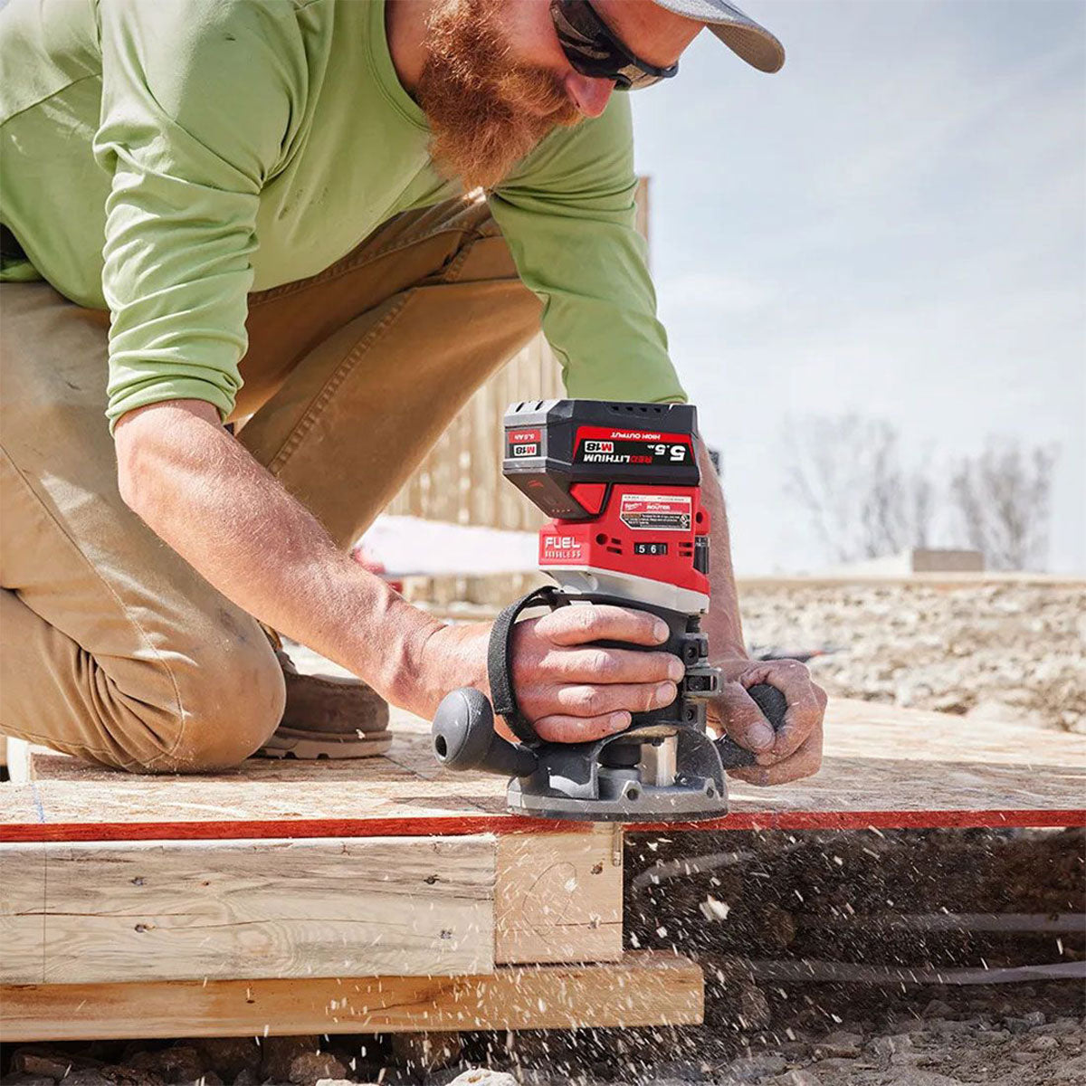 Milwaukee 18V M18FR12-0 FUEL Brushless 1/2" Router Cutter with Guide Rail Set - MonkeyTools