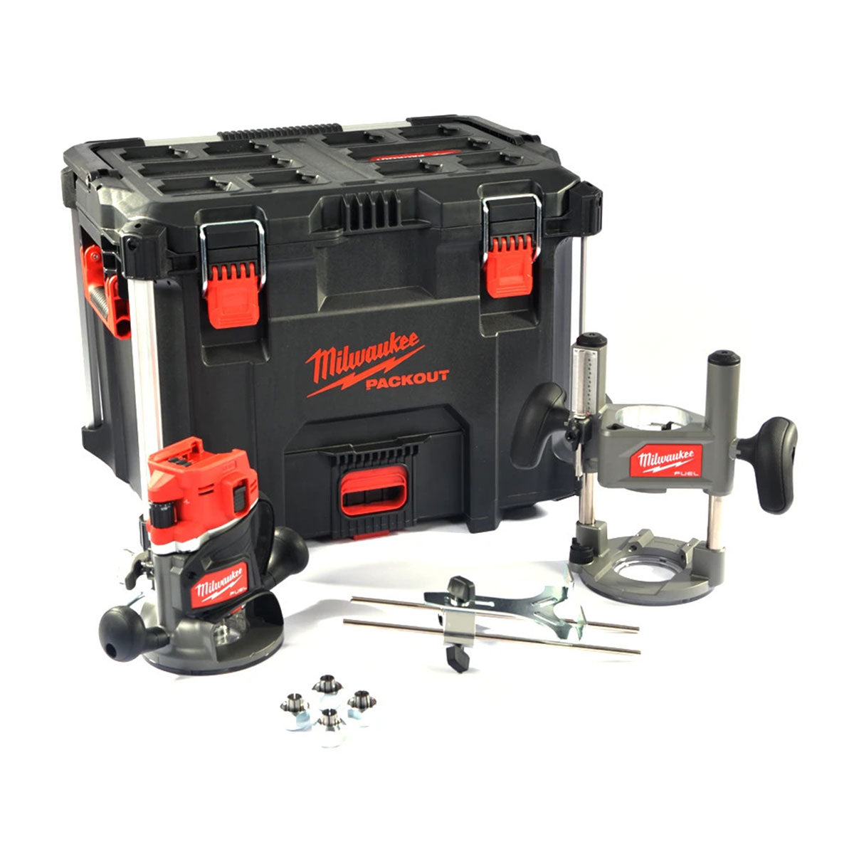 Milwaukee 18V M18FR12KIT Fuel Brushless 1/2" Router Cutter with 12 Piece Cutter Set - MonkeyTools