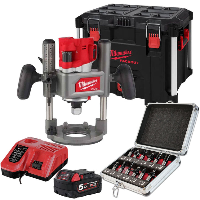 Milwaukee 18V M18FR12KIT Fuel Brushless 1/2" Router Cutter with Accessories Set - MonkeyTools
