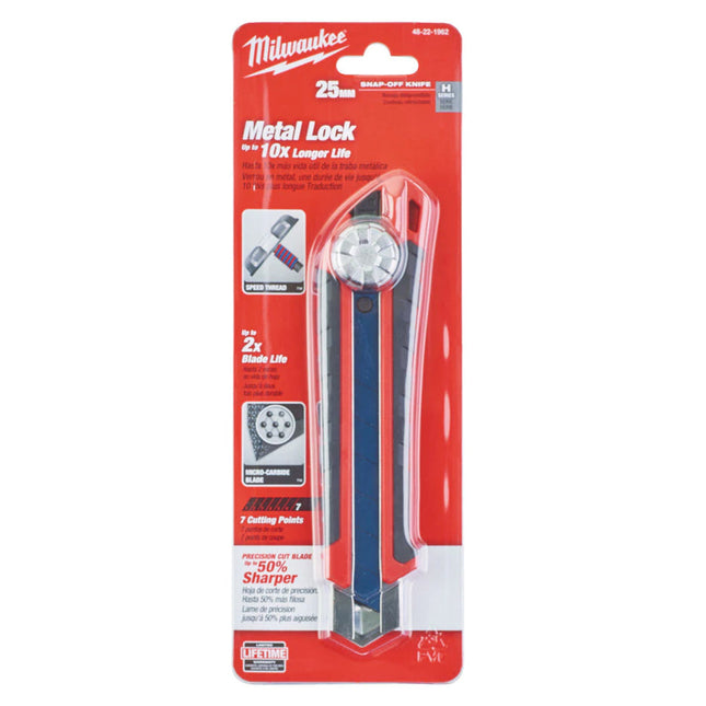 Milwaukee 25mm Snap-Off Knife 48221962 - MonkeyTools