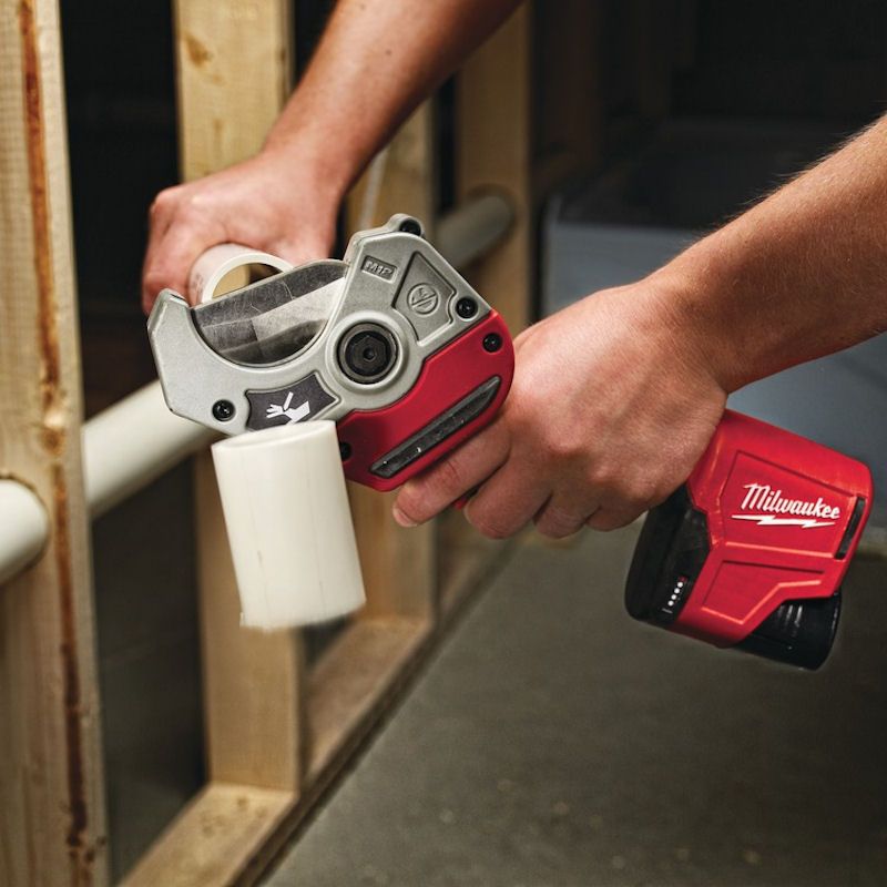 Milwaukee C12 PPC-0 12V PVC Pipe Cutter with 1 x 2.0Ah Battery & Charger - MonkeyTools