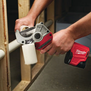 Milwaukee C12 PPC-0 12V PVC Pipe Cutter with 1 x 2.0Ah Battery & Charger - MonkeyTools