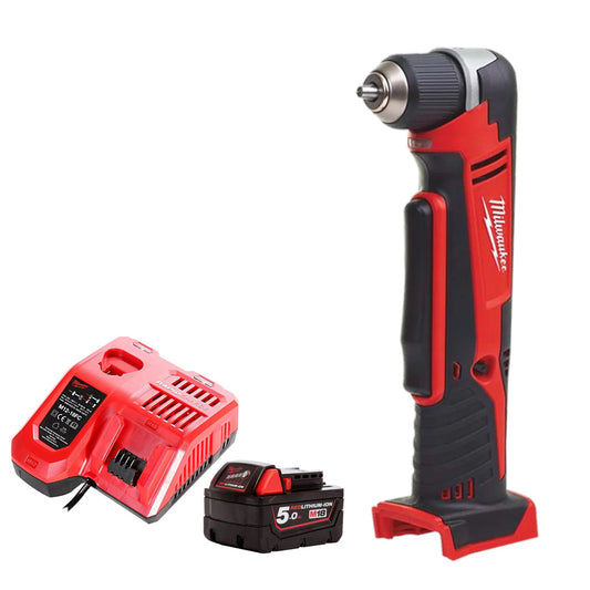 Milwaukee C18RAD-0 18V Angle Drill Driver with 1 x 5.0Ah Battery & Charger - MonkeyTools