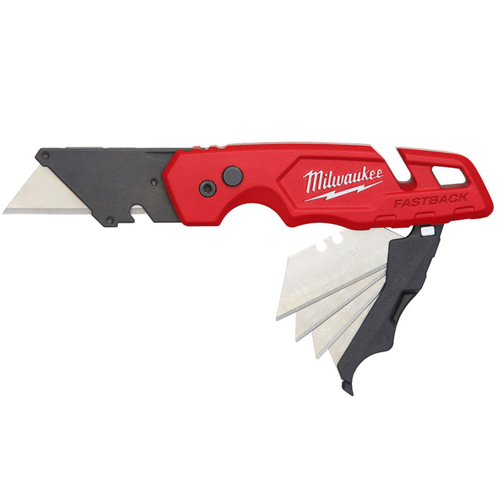 Milwaukee Fastback Flip Utility Knife with Blade Compartment 4932471358 - MonkeyTools