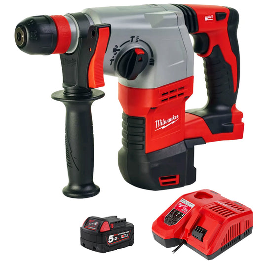 Milwaukee HD18HX-0 18V SDS+ Rotary Hammer Drill with 1 x 5.0Ah Battery & Charger - MonkeyTools