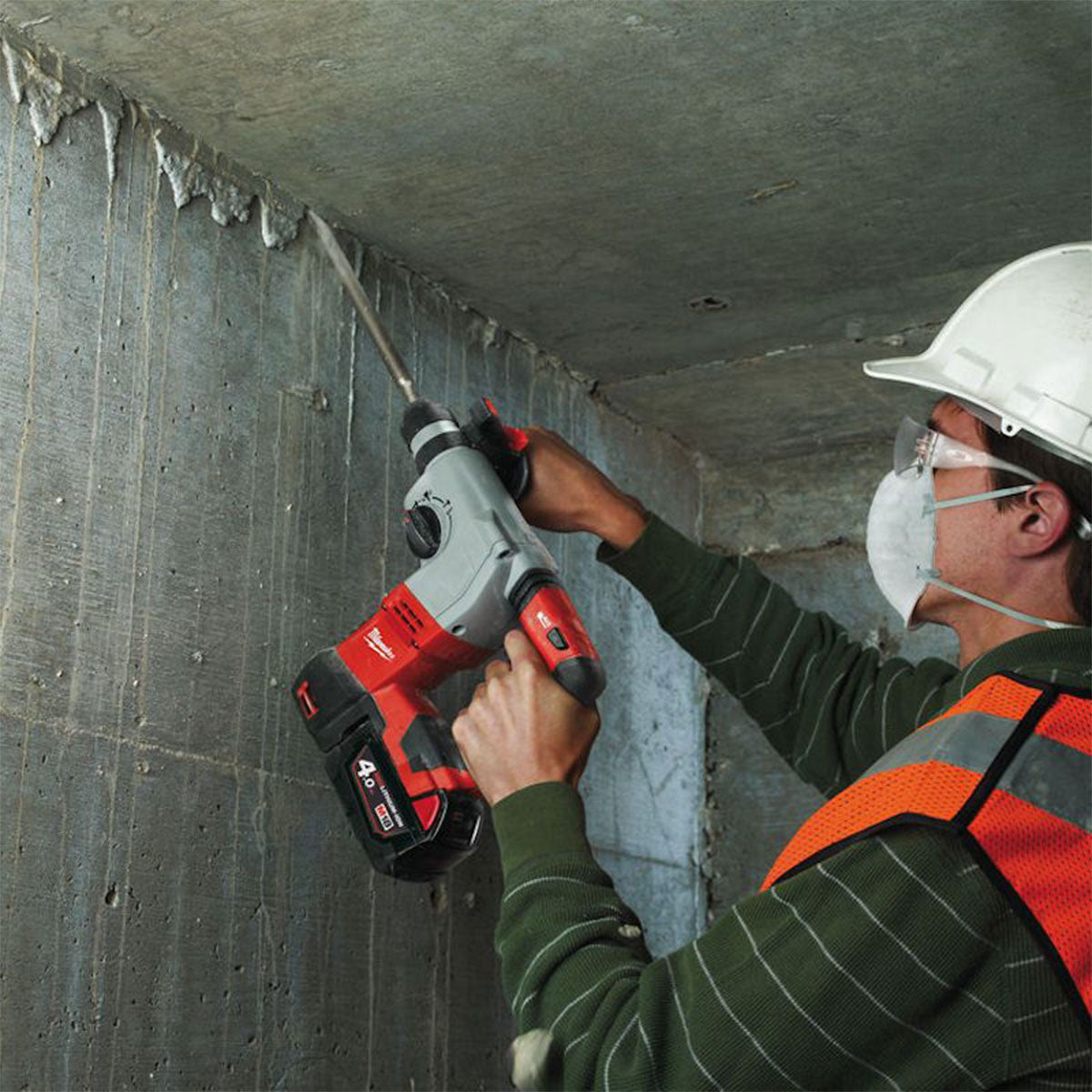 Milwaukee HD18HX-0 18V SDS+ Rotary Hammer Drill with 1 x 5.0Ah Battery Charger & Bag - MonkeyTools