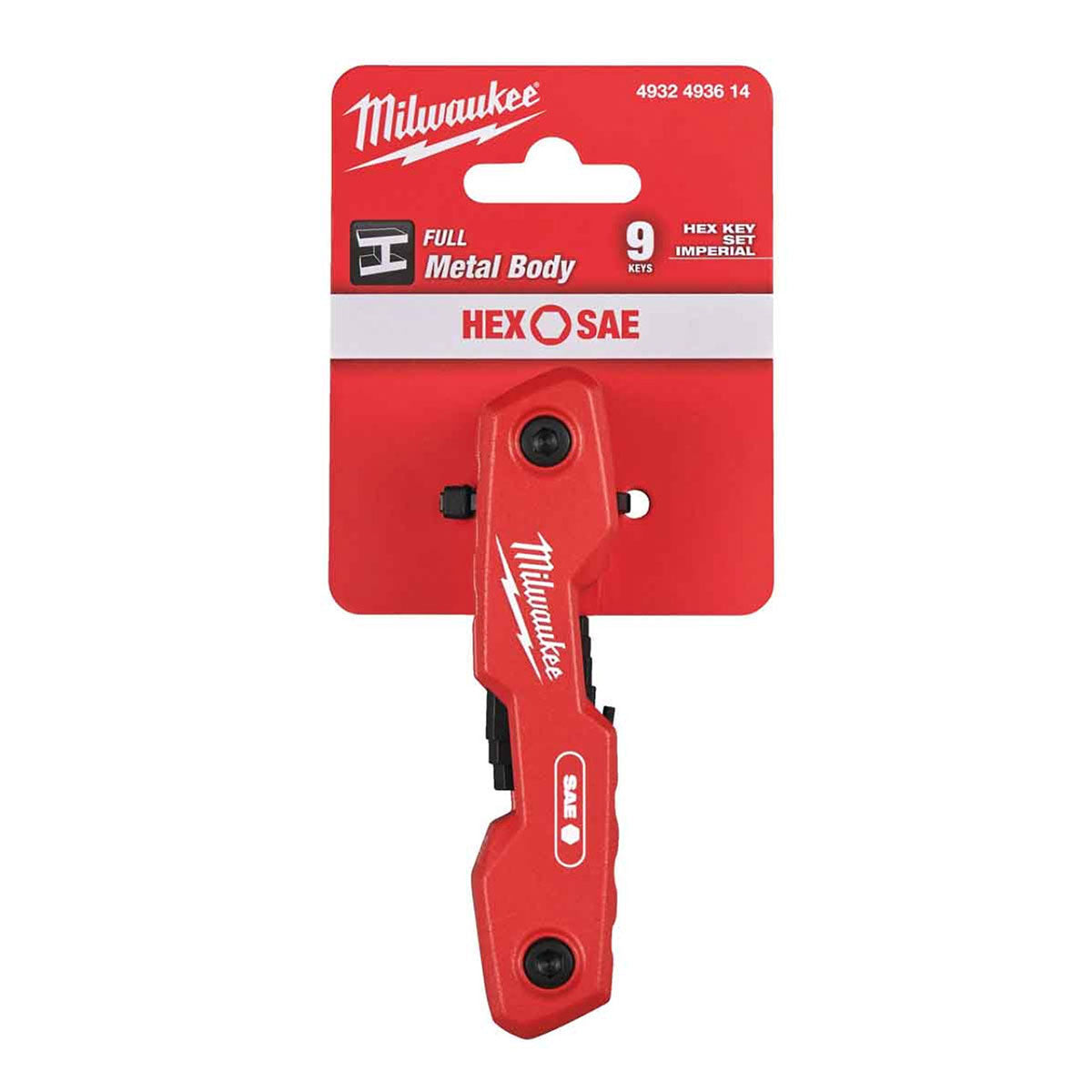 Milwaukee Imperial Folding Hex Key Set 9 Piece 4932493614 - MonkeyTools