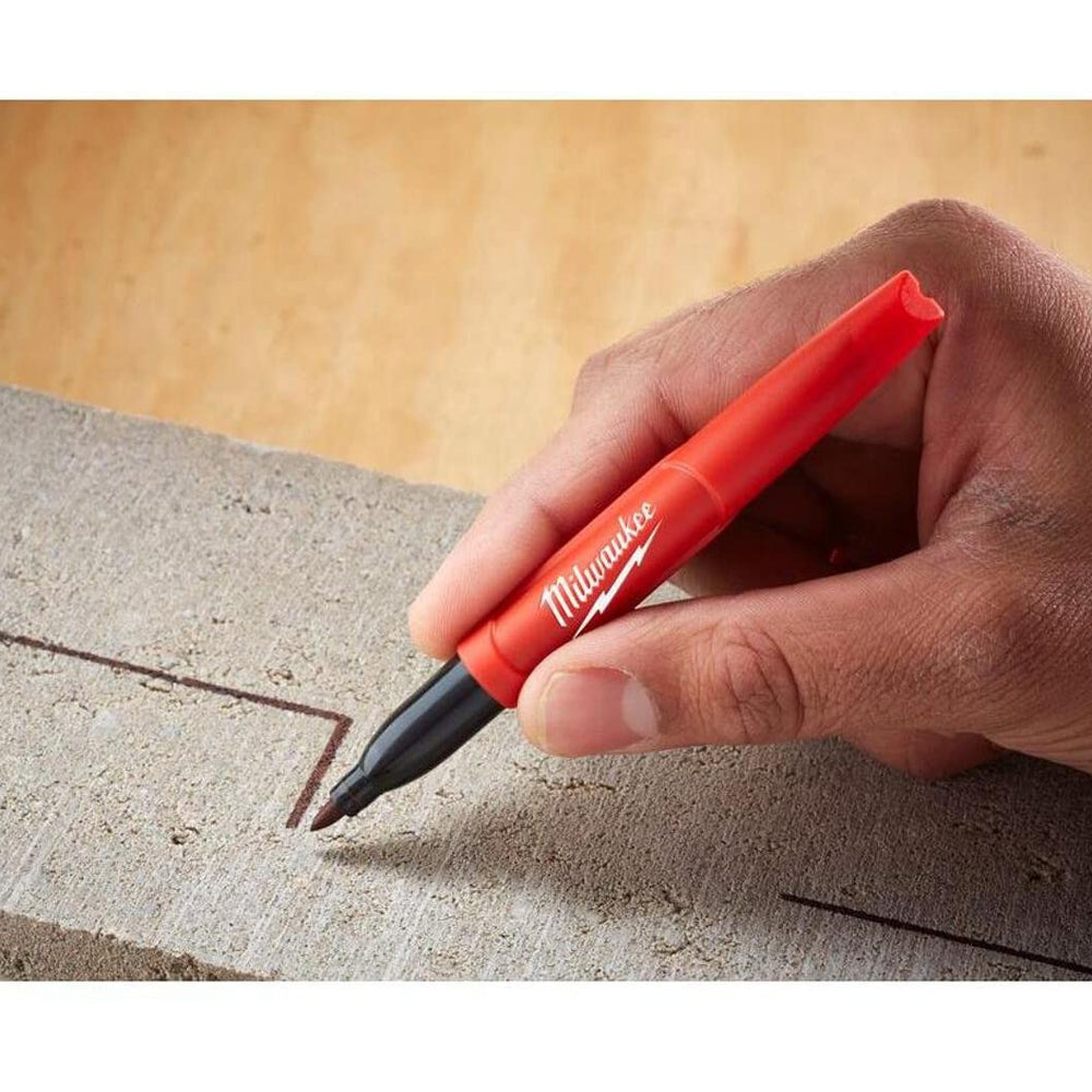 Milwaukee Inkzall Jobsite Chisel Point Marker Pen Black 48223103 - MonkeyTools