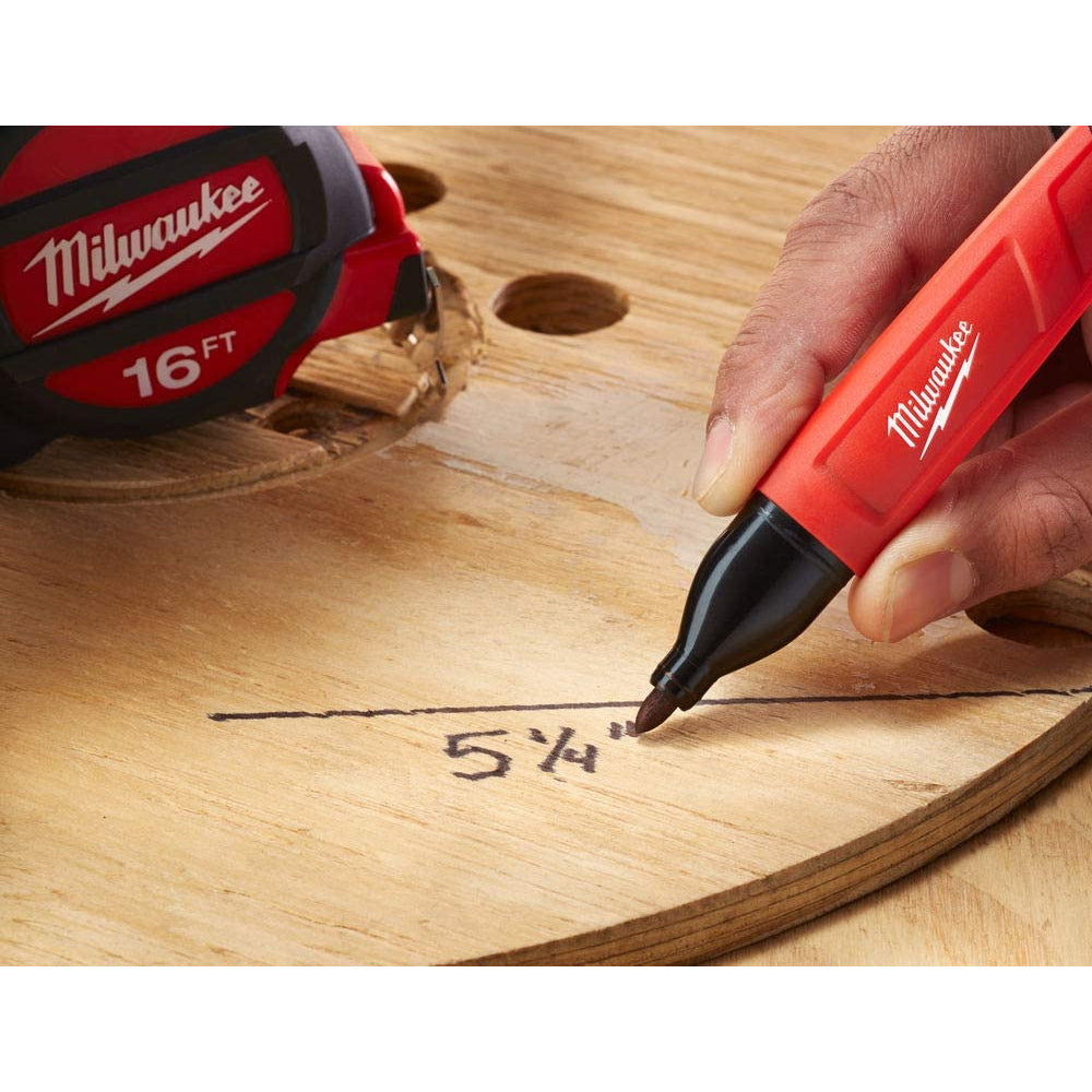 Milwaukee Inkzall Jobsite Chisel Point Marker Pen Black 48223103 - MonkeyTools
