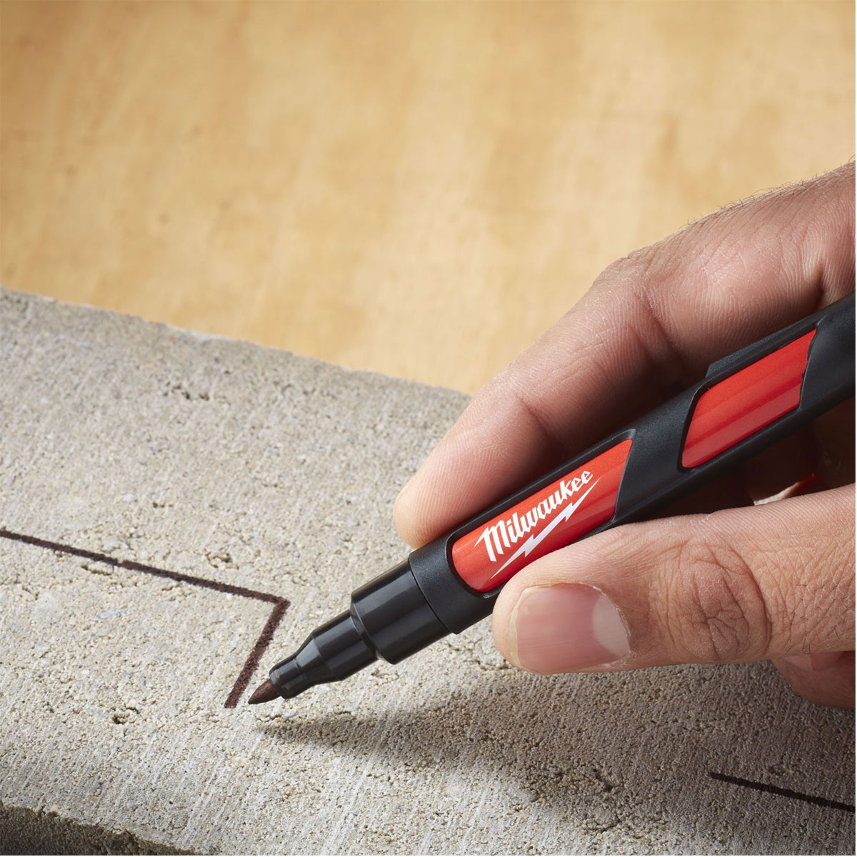 Milwaukee  INKZALL Jobsite Fine Point Black Marker With Stylus 48223101 - MonkeyTools