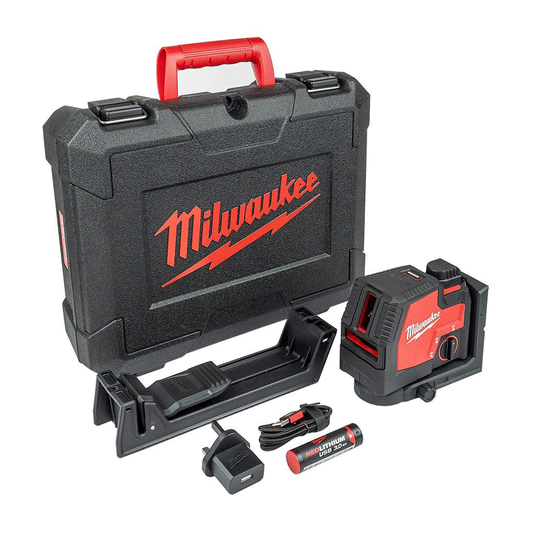 Milwaukee L4CLL-301C Green Cross Line Laser Level With Case 4933478243 - MonkeyTools