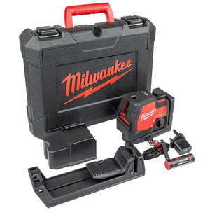 Milwaukee L4CLLP-301C Green Cross Line Laser with Plumb Points 4933478244 - MonkeyTools
